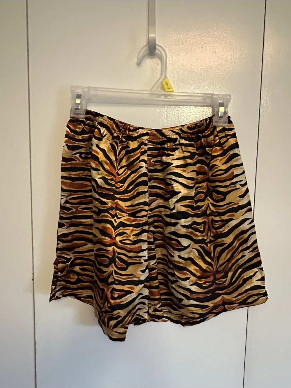 Joe Boxer Tiger-Print Satin Boxers - Brown & Black small